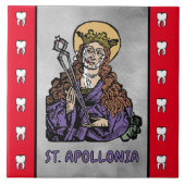 St. Apollonia met pulled Tooth (Neurenberg) Tegeltje (Voorkant)