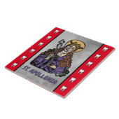 St. Apollonia met pulled Tooth (Neurenberg) Tegeltje (Zijkant)