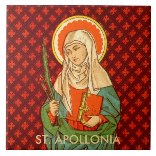 St. Apollonia (VVP 001) Keramische Tegel #1 Tegeltje (Voorkant)