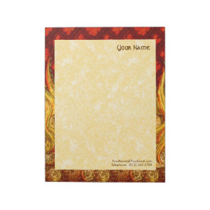 St. Apollonia's Flames (VVP 001a) 11"x8.5" Vert Notitieblok