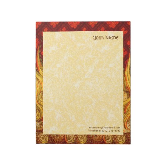 St. Apollonia's Flames (VVP 001a) 11"x8.5" Vert Notitieblok (Linkerzijde)