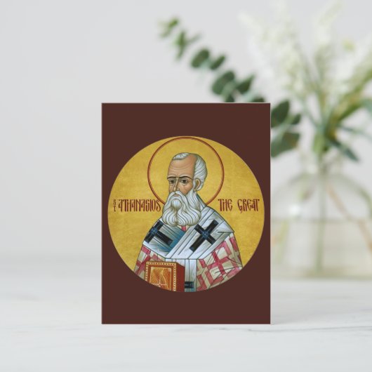 St. Athanasios de grote gebedskaart Briefkaart (Staand voorkant)