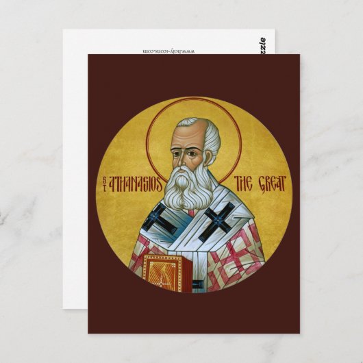 St. Athanasios de grote gebedskaart Briefkaart (Voorkant / Achterkant)