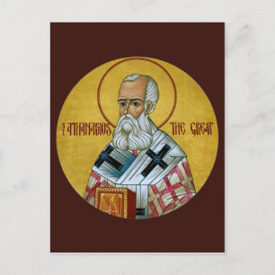 St. Athanasios de grote gebedskaart Briefkaart