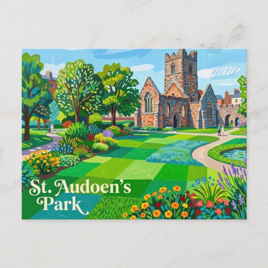 St. Audoen’s Park Ierland Briefkaart (Voorkant)