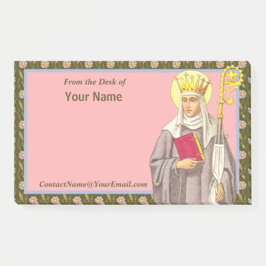 St. Audrey (Etheldreda) (P 003) 10"x6" Post-it® Notes (Voorkant)