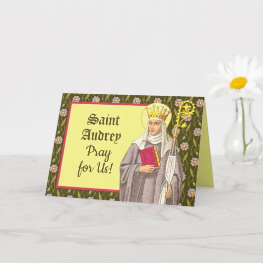 St. Audrey (Etheldreda) (P 003) Card Kaart (Kleine Plant)