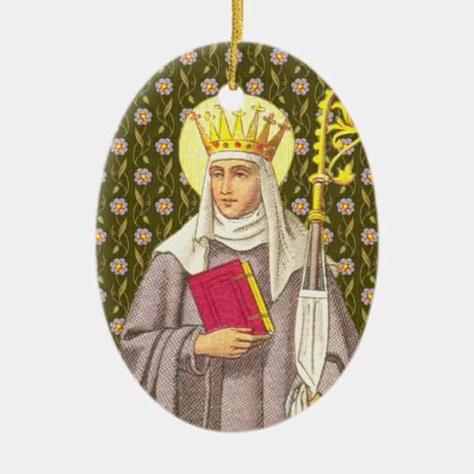 St. Audrey (Etheldreda) (P 003) Keramisch Ornament (Voorkant)