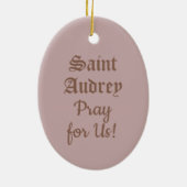 St. Audrey (Etheldreda) (P 003) Keramisch Ornament (Achterkant)