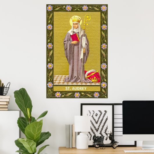 St. Audrey (Etheldreda) (P 003) Poster (Thuiskantoor)