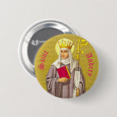 St. Audrey (Etheldreda) (P 003) Ronde Button 5,7 Cm (Voorkant /achterkant)