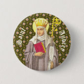 St. Audrey (Etheldreda) (P 003) Ronde Button 5,7 Cm (Voorkant)