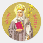 St. Audrey (Etheldreda) (P 003) Ronde Sticker (Voorkant)