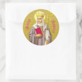 St. Audrey (Etheldreda) (P 003) Ronde Sticker (Tas)