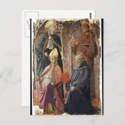 St.Augustin & Francis, bisschop St. van Filippo Li Briefkaart (Voorkant / Achterkant)