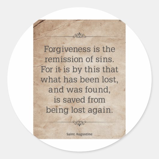 St. Augustine #2 Ronde Sticker (Voorkant)