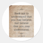 St. Augustine #4 Ronde Sticker (Voorkant)