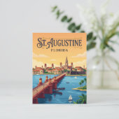 St. Augustine aan het waterfront USA Briefkaart (Staand voorkant)