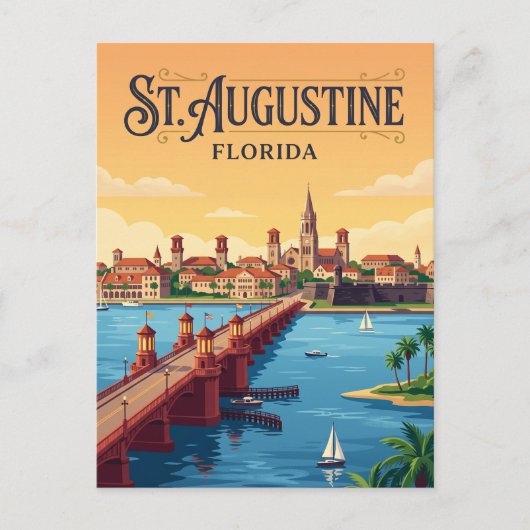 St. Augustine aan het waterfront USA Briefkaart (Voorkant)