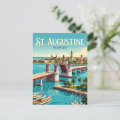 St. Augustine aan het waterfront USA Briefkaart (Staand voorkant)
