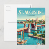 St. Augustine aan het waterfront USA Briefkaart (Voorkant / Achterkant)