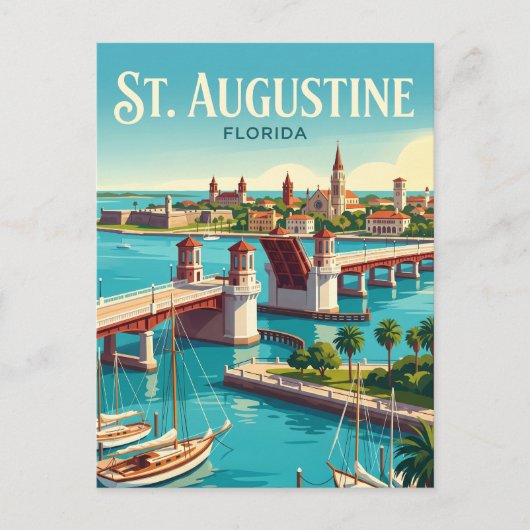 St. Augustine aan het waterfront USA Briefkaart (Voorkant)
