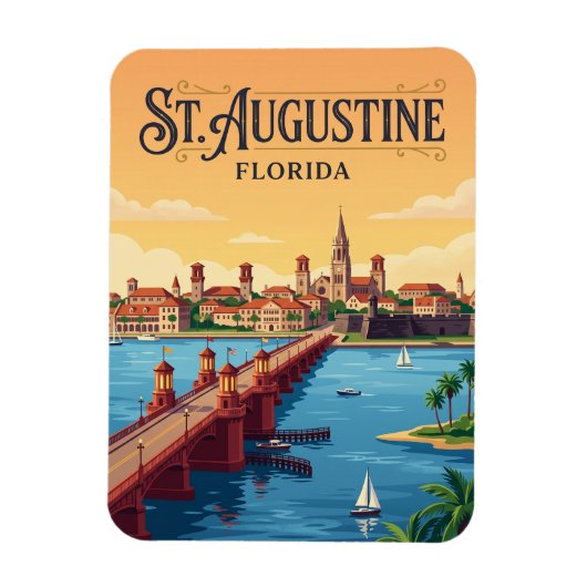 St. Augustine aan het waterfront USA Magneet (Verticaal)