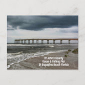St Augustine Beach FL Pier Fotografisch Briefkaart (Voorkant)
