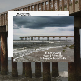 St Augustine Beach FL Pier Fotografisch Briefkaart