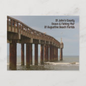 St Augustine Beach FL Pier Fotopostkaart Briefkaart (Voorkant)
