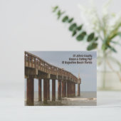 St Augustine Beach FL Pier Fotopostkaart Briefkaart (Staand voorkant)
