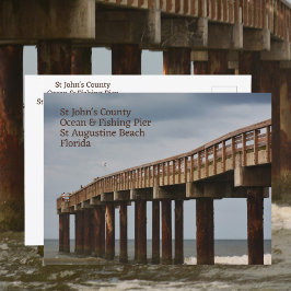 St Augustine Beach FL Pier Fotopostkaart Briefkaart