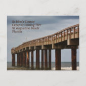 St Augustine Beach FL Pier Photographic Briefkaart (Voorkant)
