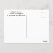 St Augustine Beach FL Pier Photographic Briefkaart (Achterkant)