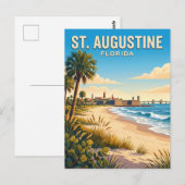 St. Augustine Beach Florida Briefkaart (Voorkant / Achterkant)
