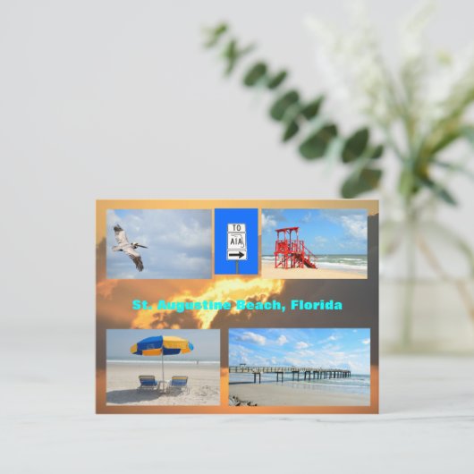 St. Augustine Beach, Florida Briefkaart (Staand voorkant)