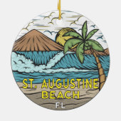 St Augustine Beach Florida  Keramisch Ornament (Achterkant)