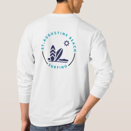 St. Augustine Beach Florida Surfing T-Shirt (Achterkant)