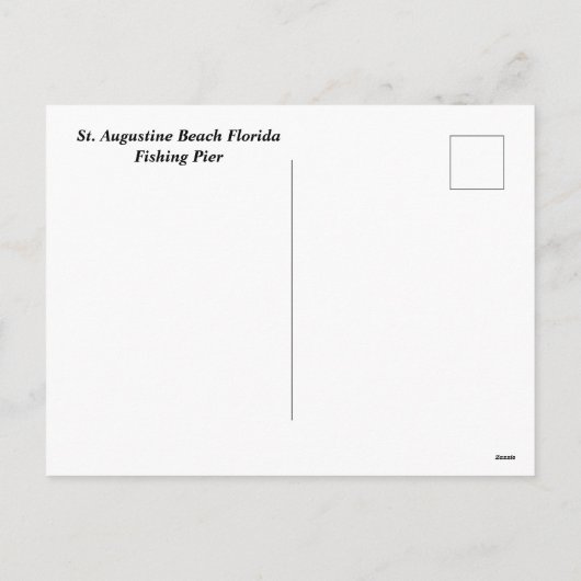 St. Augustine Beach Florida Vis Feestdagenkaart (Achterkant)