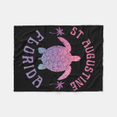 St Augustine Beach Florida Zeeschildpad Zomer Vaka Fleece Deken (Voorkant (Horizontaal))