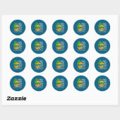 St Augustine Beach Florida Zomer Ronde Sticker (Vel)
