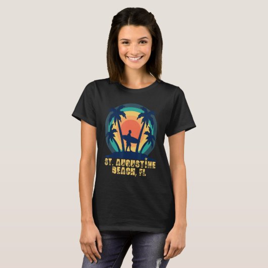St Augustine Beach in Florida Beach T-shirt (Voorkant volledig)