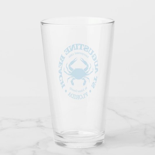 St Augustine Beach (krab) Glas (Achterkant)