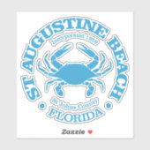 St Augustine Beach (krab) Sticker (Vel)