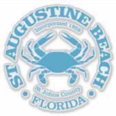 St Augustine Beach (krab) Sticker (Voorkant)