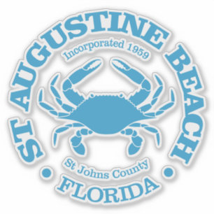 St Augustine Beach (krab) Sticker