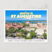 St. Augustine Bewaar de Datum Retro Silhouette Pos Briefkaart (Voorkant)
