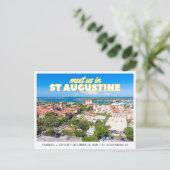 St. Augustine Bewaar de Datum Retro Silhouette Pos Briefkaart (Staand voorkant)