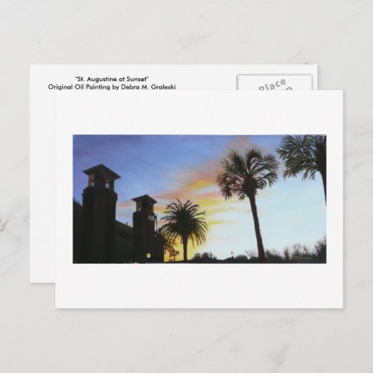 St Augustine bij Sunset Briefkaart (Voorkant / Achterkant)