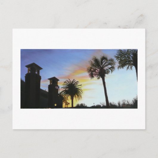 St Augustine bij Sunset Briefkaart (Voorkant)